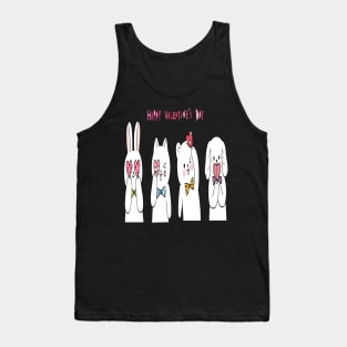 kawaai animal happy valentines day Tank Top